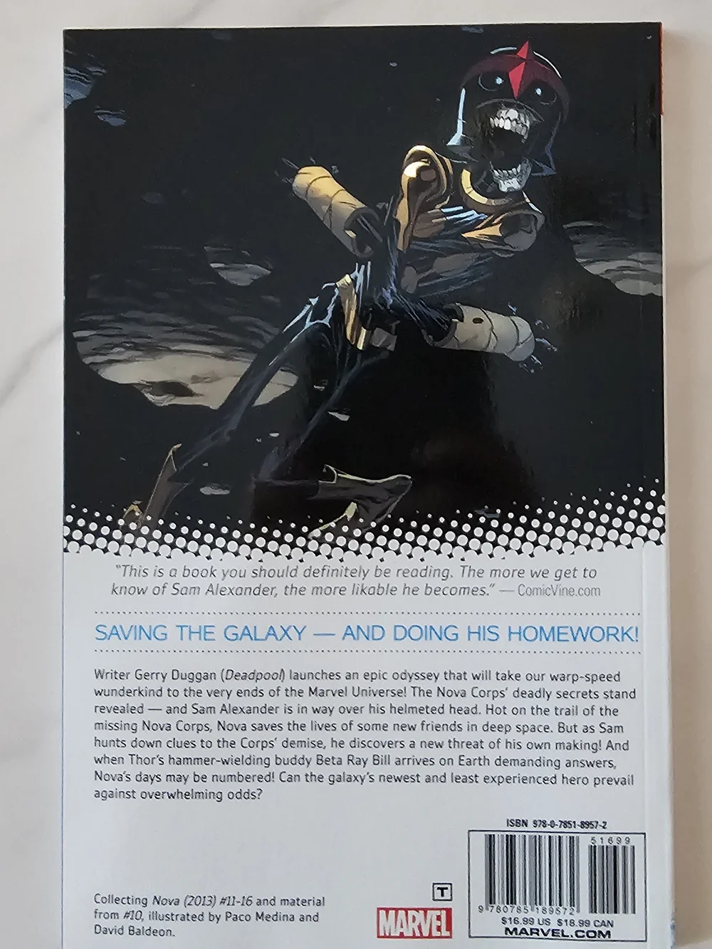 Marvel NOVA Corpse Comic Book - Blue & Black Cover